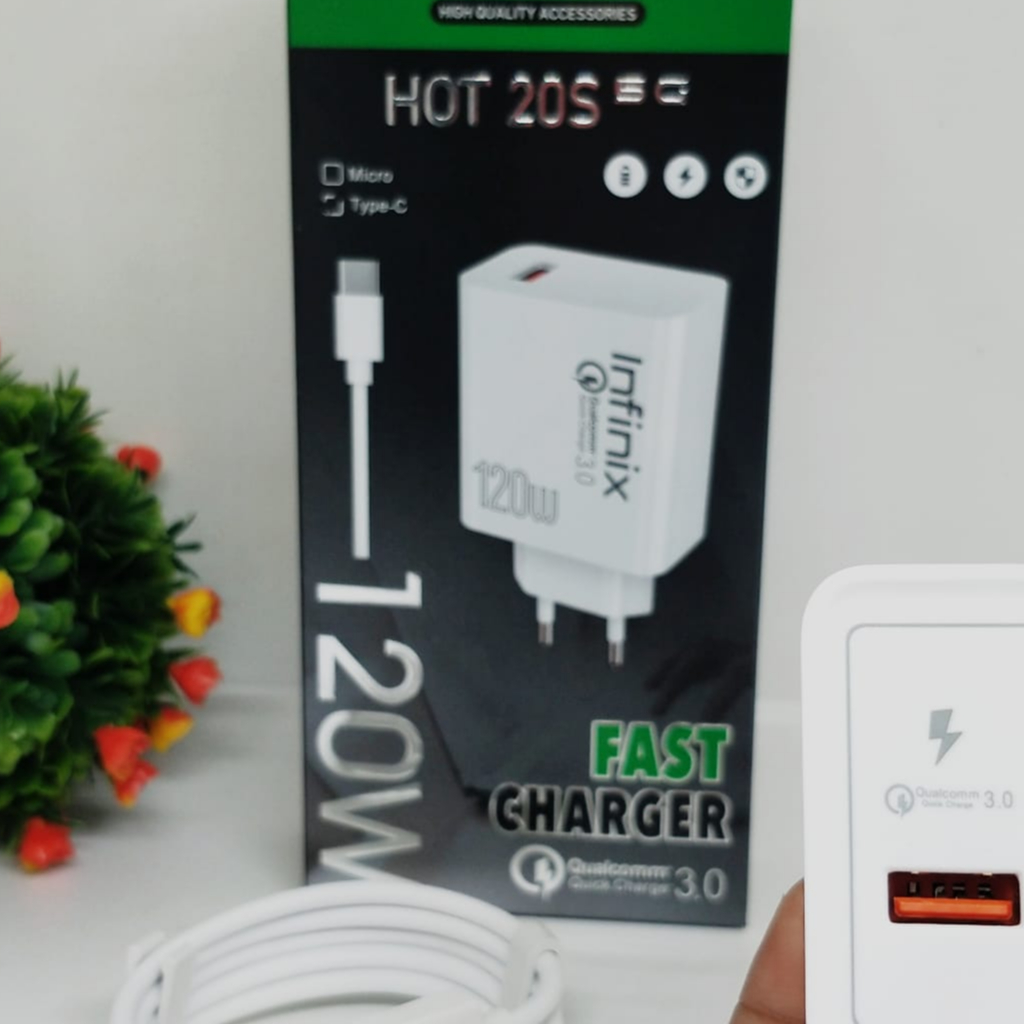 Charger Infinix Hot 20s 120W Ori 100% Micro Type C Infinix hot 20s fast charging PROMO SEN