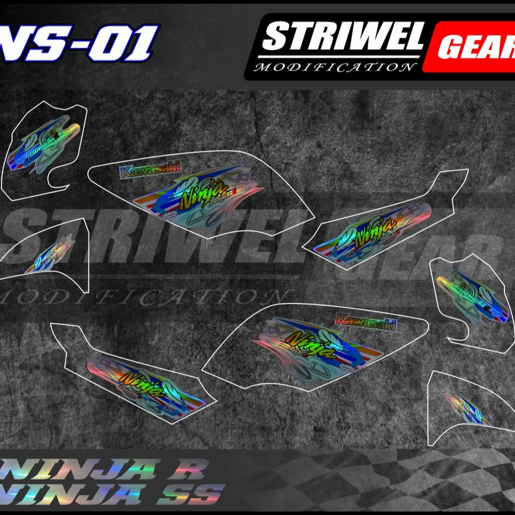 Ninja R Striping Variasi Hologram Kawasaki Ninja R/SS Kode NS-01