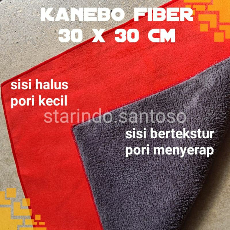 Kain microfiber 2 sisi lap serbaguna cuci detailing mobil motor dapur