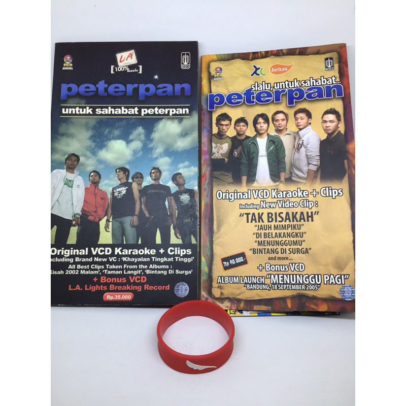 Sepaket VCD Karaoke Peterpan & Gelang / Bracelet Rubber Noah