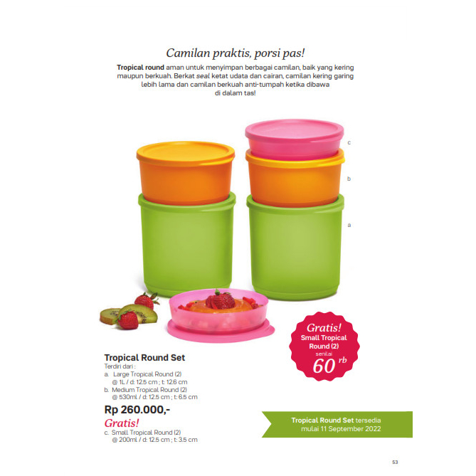 Tropical Round Set Tupperware
