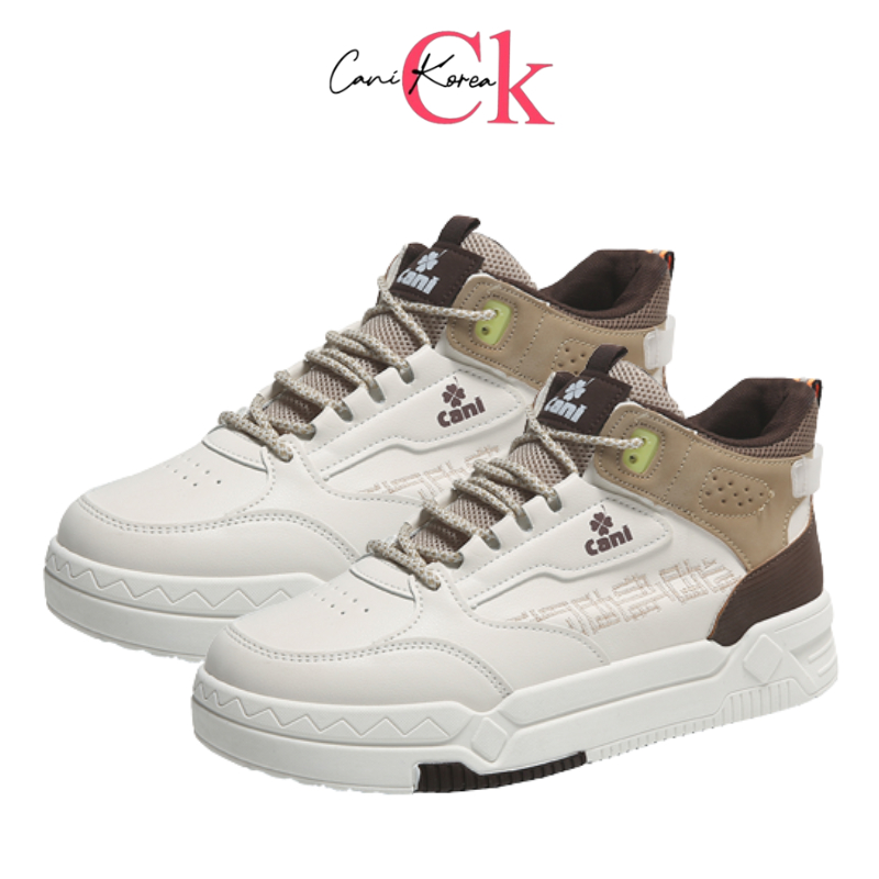 CaniKorea &quot;Free Box&quot; (Size 40-44) Sepatu Pria Sneakers Ankle High Trendy Fashion Import 8112