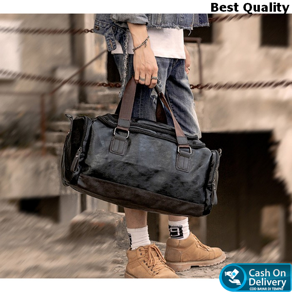 Tas Pria Kulit Tas Travel Kulit Tas Slempang Pria Tas Gym Pria DEMANDA 8A8V Tas Duffel Pria