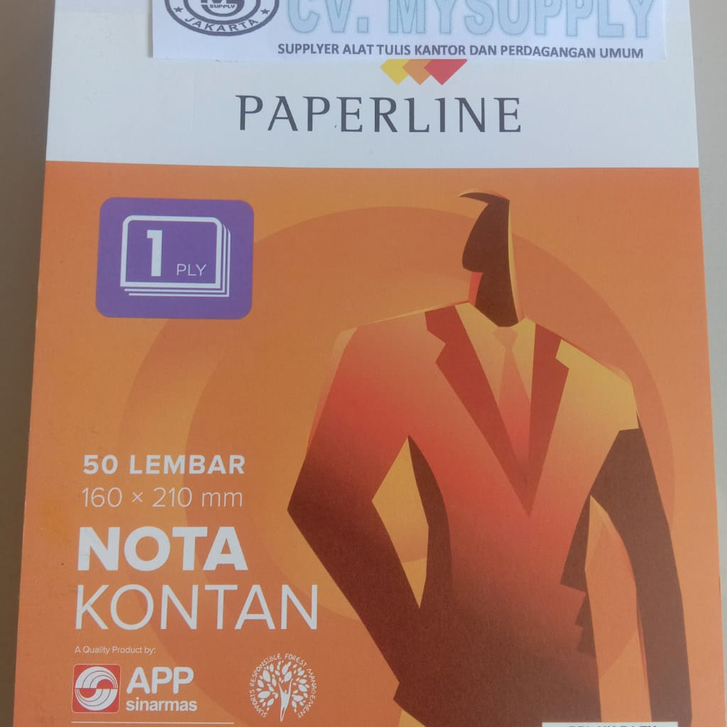 

Nota Kontan besar 1 ply Paperline 160 x 210 mm isi 50 lembar