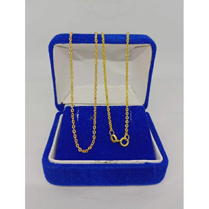 kalung rantai nori ukir/perak asli silver 925 lapis emas/perhiasan fashion