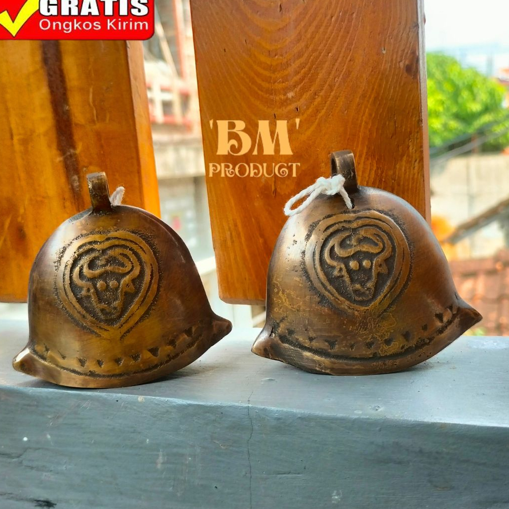 Lonceng Sapi Kuningan No 2 Kluntung Sapi Bandul Sapi 1 pcs Lonceng Kuningan