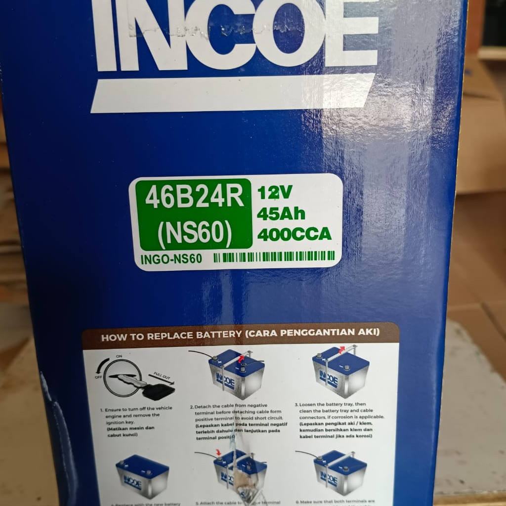 Aki Mobil INCOE GOLD NS60 untuk Avanza, Rush, Xenia, Terios, dll