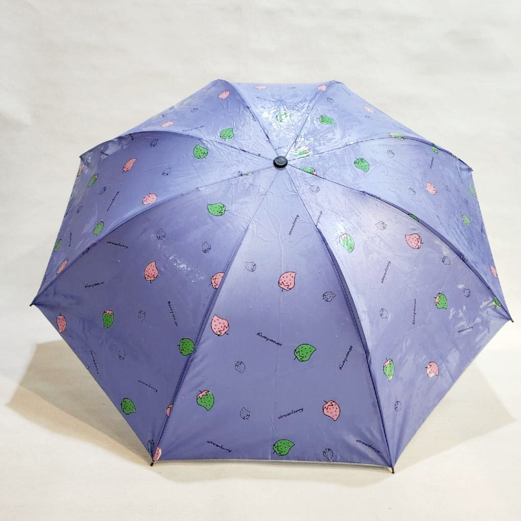 FELWINSHOP 3D Payung Lipat Magic Umbrella Dimensi Motif Strawberry ANTI UV