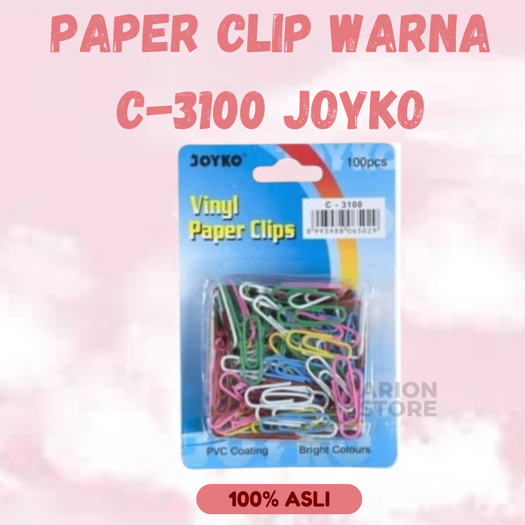

[ARION STORE] Paper Clip Warna Warni Joyko C-3100 100pcs [PAX]