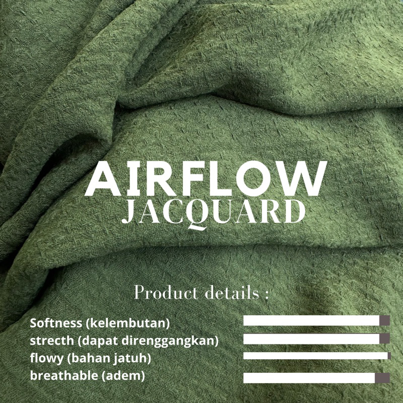 Airflow Jacquard/ Bahan Airflow/ Kain Airflow