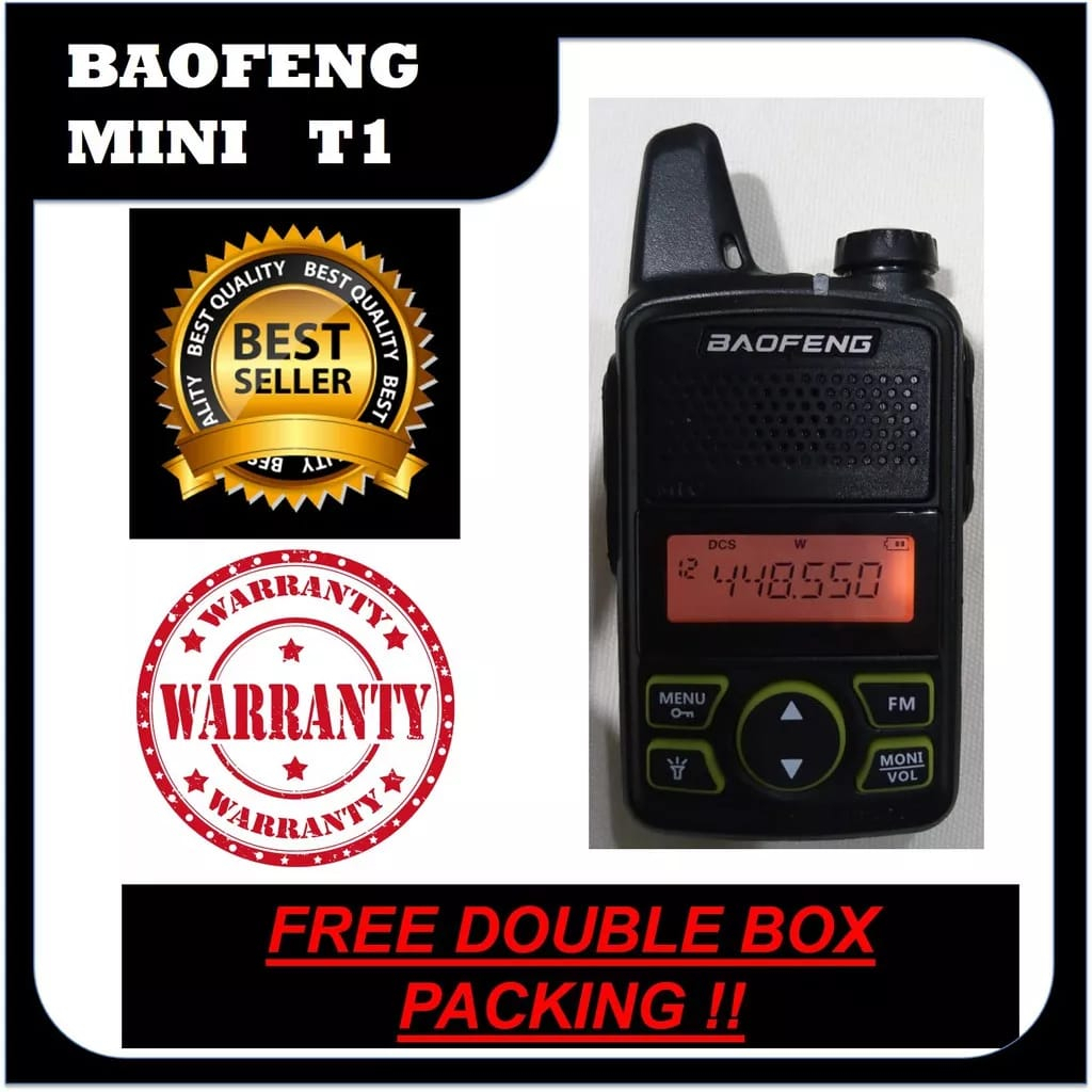 HT Baofeng Mini T1, BF T1 Walkie TALKY persis WLN 888S, Single band UHF 20 Ch Bao feng Bopeng T 1