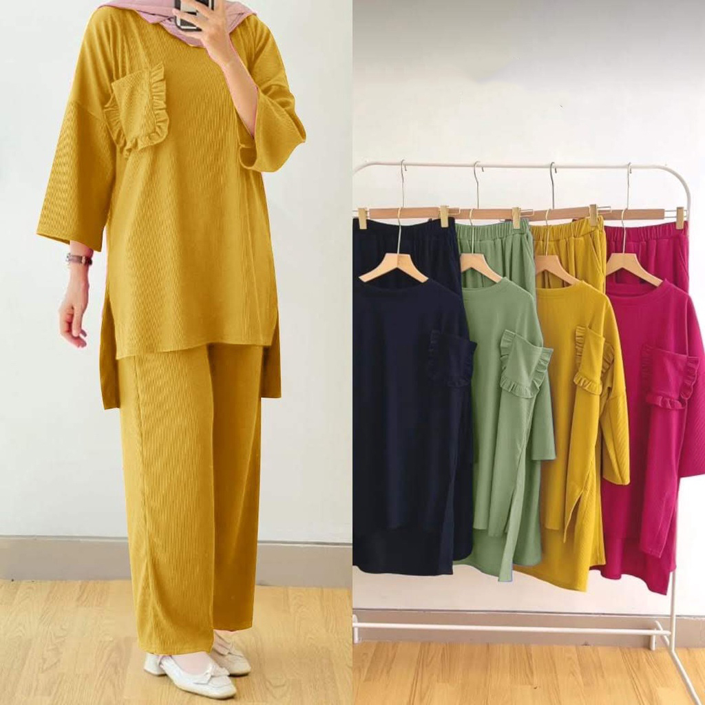 [COD] Shazfa.apparel - Pakaian Muslim Wanita Setelan Wanita Terhits Velove Set Viral