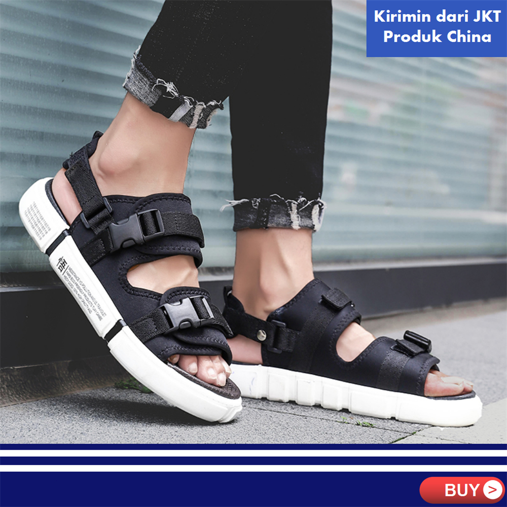 【100% IMPORT + COD】-Sendal Gunung Pria Dan Wanita Traveling Outdoor Sandal | Tali Belakang Yang Bisa Dilepas Sandal Santai | Anti Slip Sole Sandal