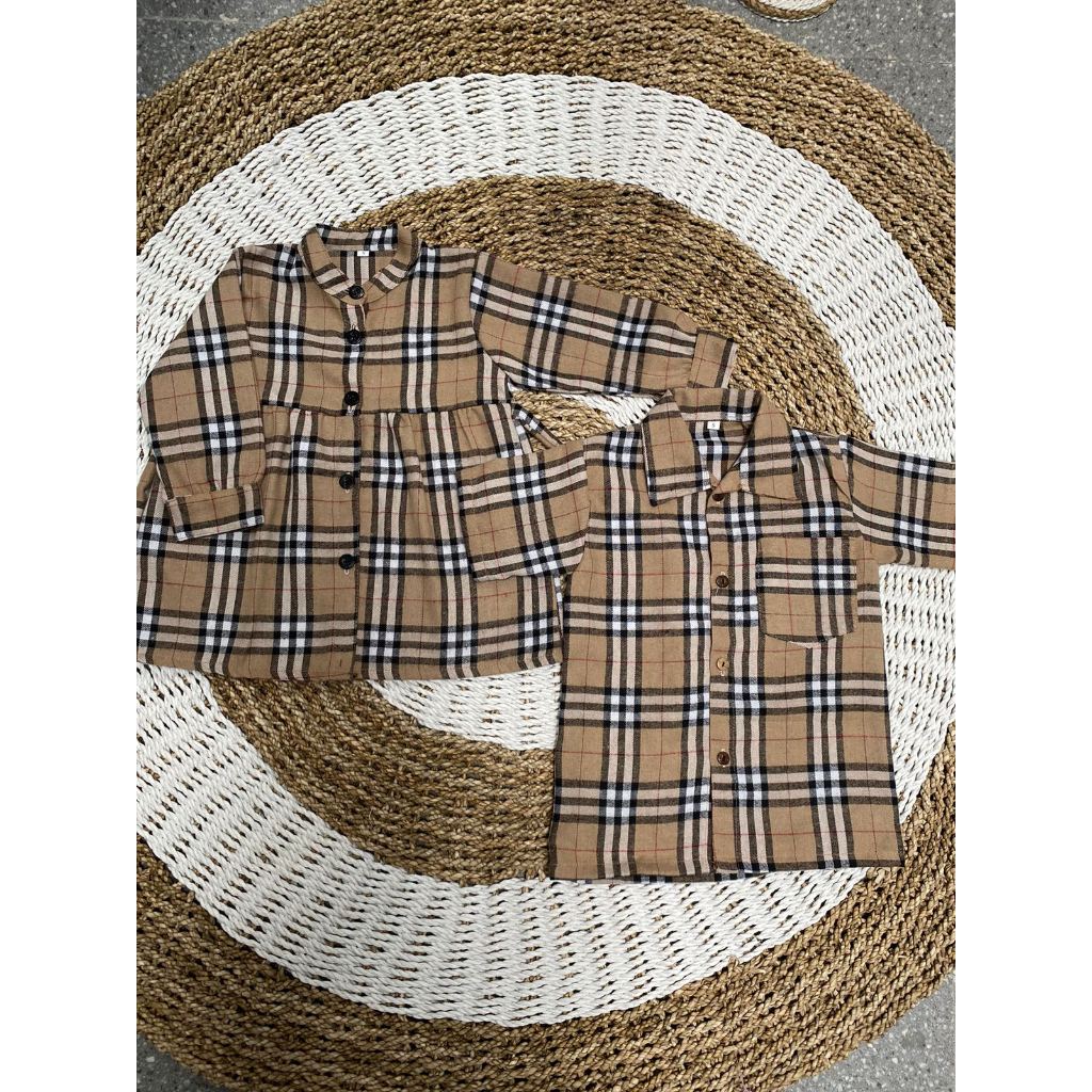 Kemeja anak dan tunik anak usia 1-10th bahan flanel