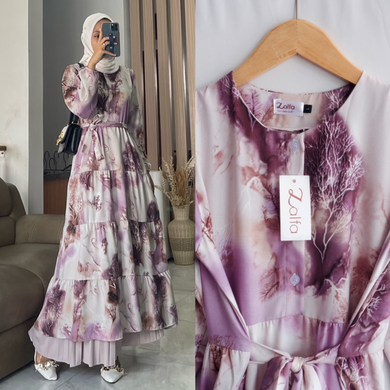 LEONI dress by ZALFA OUTFIT / dress bunga