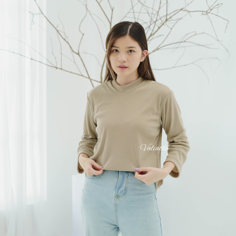 Longsleeve Basic Rib Valiable