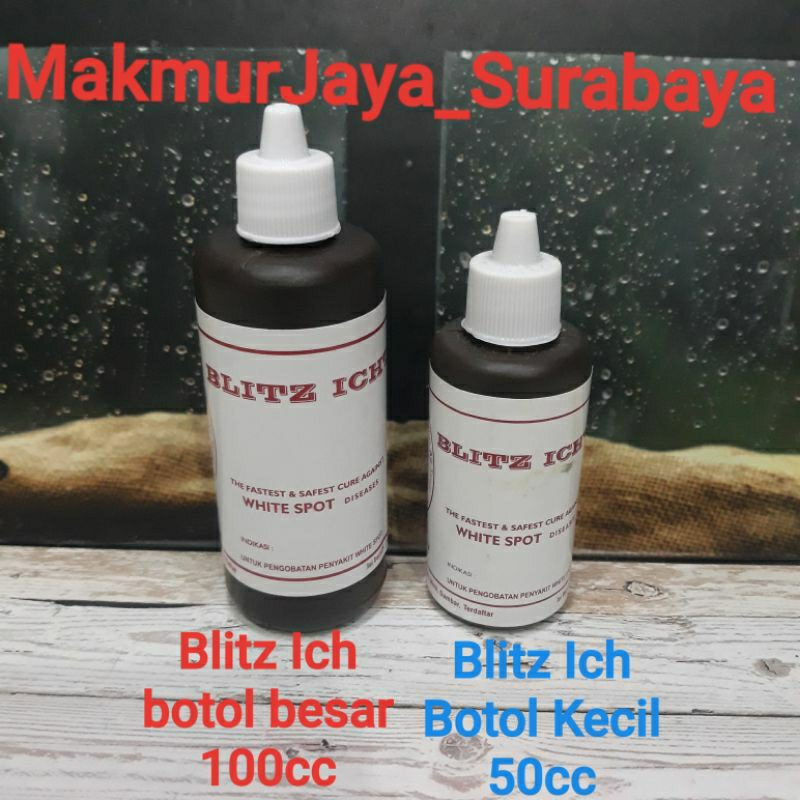 Obat ikan Blitz Icht white spot 100 cc obat biru ikan