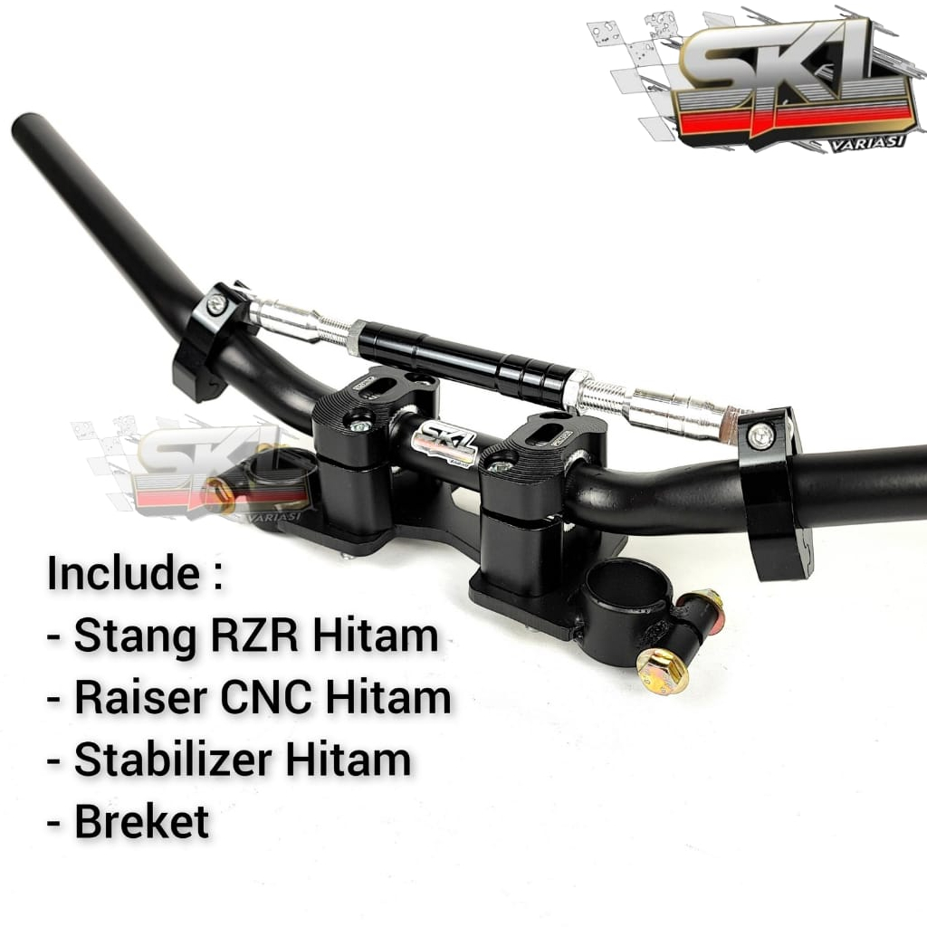 Stang Rzr Sonic dan Satria Fu plus Dudukan Stang Sonic Satria Fu Raiser plus Stabilizer Stang Rzr Satria Fu Sonic Road Race Balap harian touring