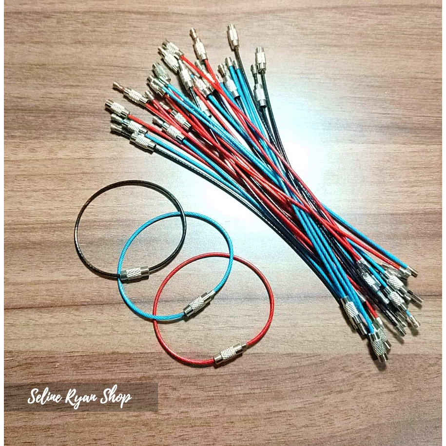 Tali Carabiner / Gelang Carabiner / Tali Baja Gantungan Kunci
