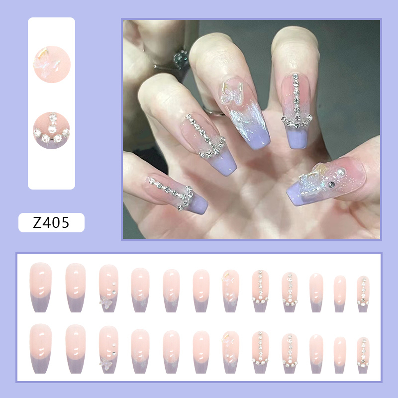 MSY Kuku Palsu Tipe Z &amp; LK 24pcs Set Long Fashion/Fake Nail/Kuku Palsu Pajang