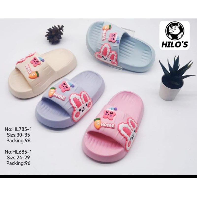 Now Hilo’s Sandal Anak Perempuan / Sandal Selop Anak Perempuan Karakter Rabbit / Sandal Anak Bahan Eva / Sandal Anak Viral