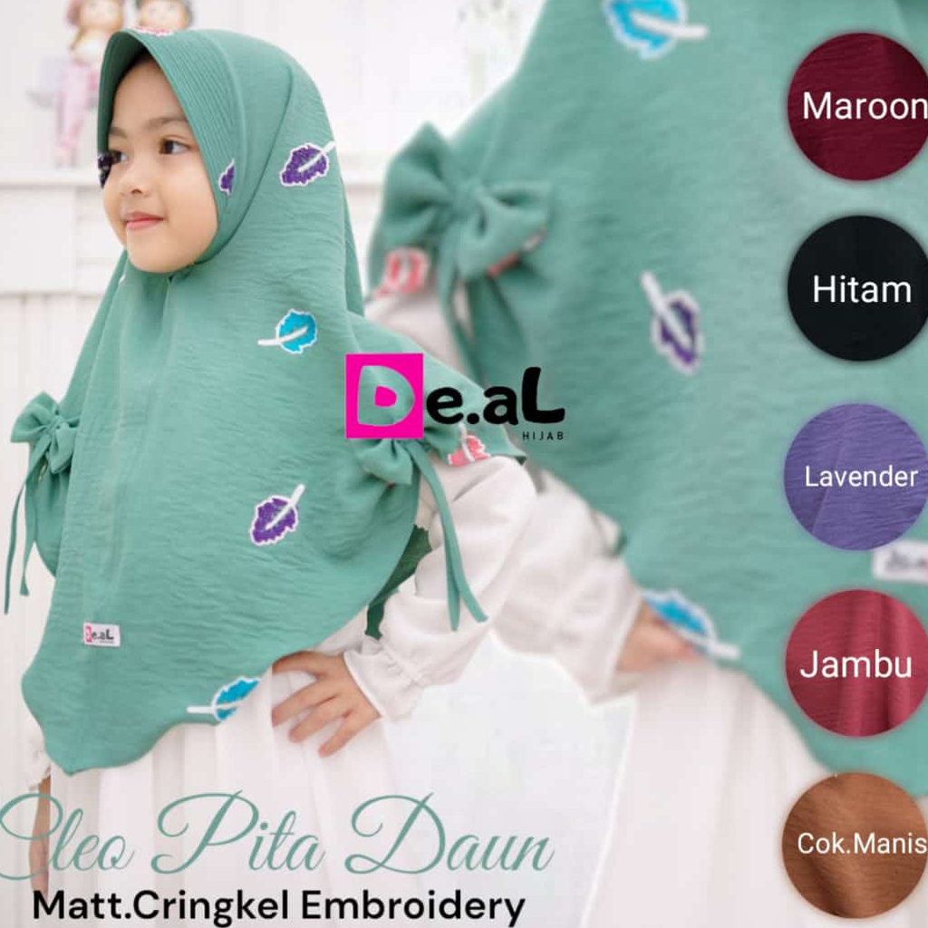 ARJUNA HIJAB INSTAN CRINKLE CLEO PITA POLOS ORI DE.AL HIJAB