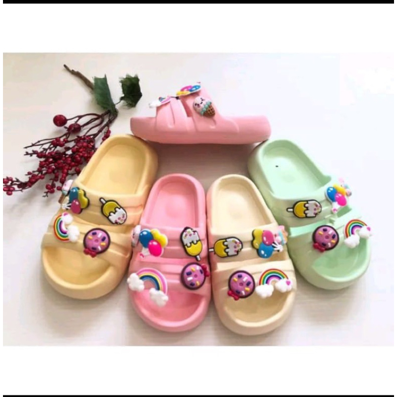 Sandal Anak Bandua / Sandal Anak Perempuan Terbaru Sandal Anak Karakter / Sandal Krakter Awan lucu