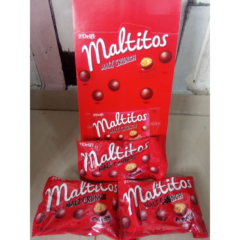 Coklat delfi MALTITOS malt crunch 30g