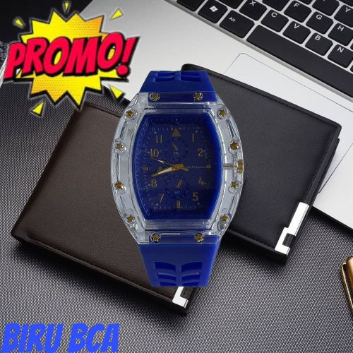 (BW) JAM TANGAN PRIA/WANITA OVAL STRAP RUBBER HP-186