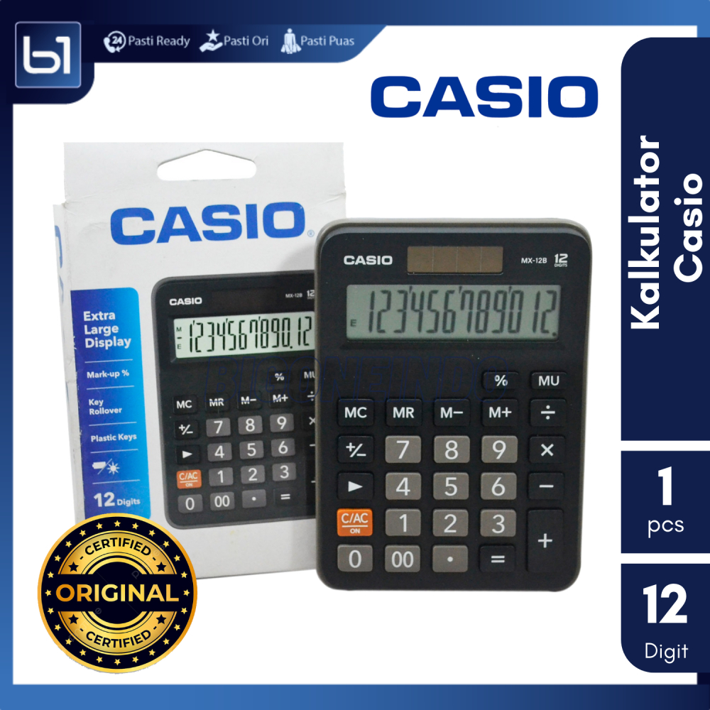 

Kalkulator Casio 12 Digit, Deskop Calculator, Kalkulator Meja Office, Kalkulator Digital