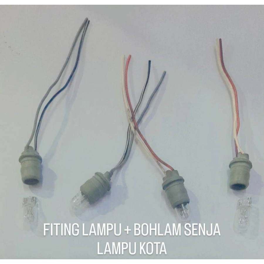 FITING LAMPU SENJA + BOHLAM / LAMPU KOTA - MOTOR BEBEK MATIC UNIVERSAL