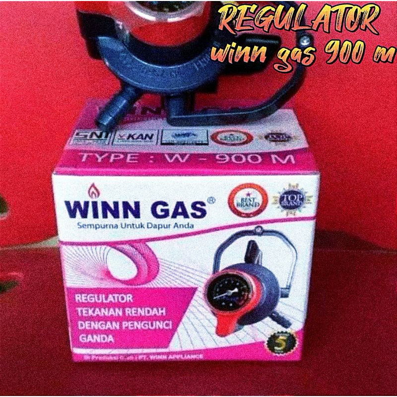 REGULATOR W 900 M SET + SELANG ORANGE 2M + 2 KLEM KUPING