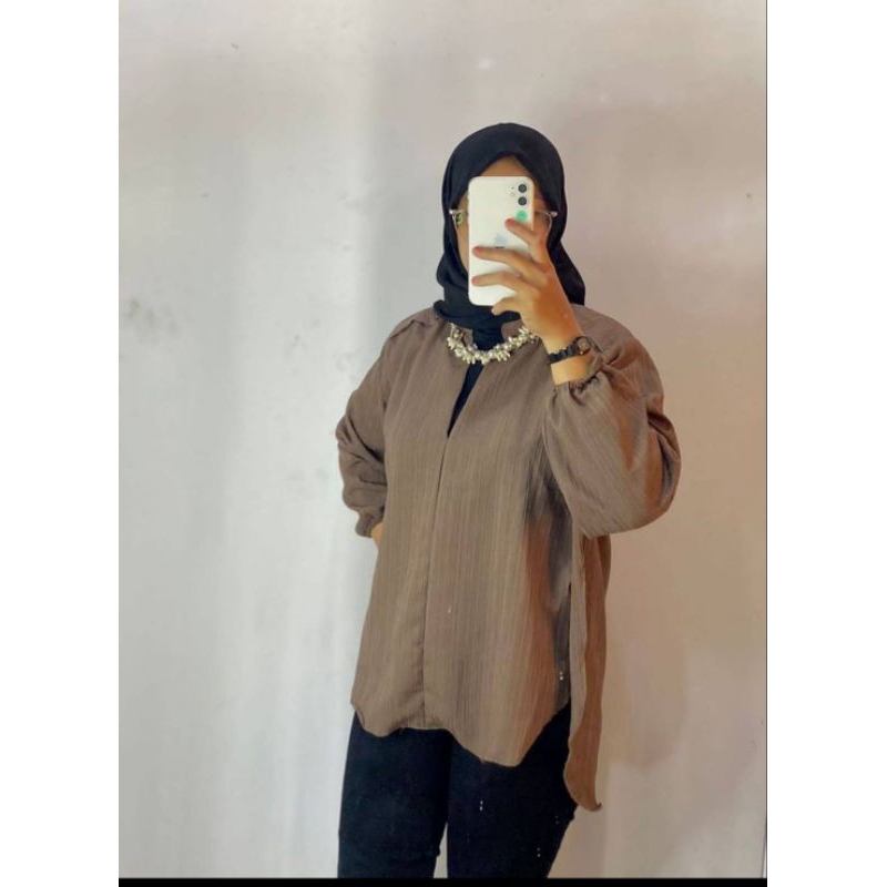 Kemeja Blouse Wanita Lady Crush / Kemeja Style Korea Terbaru