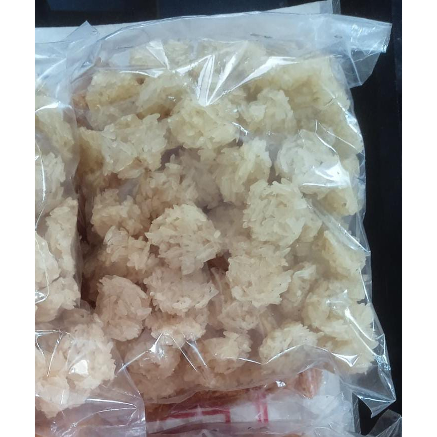 Paket 5 KG rengginang mentah rasa terasi dan bawang dari bahan ketan siem 100%