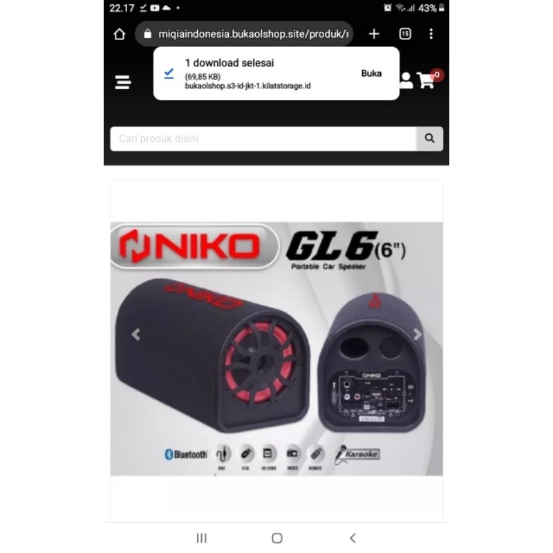 Speaker Bluetooth Tabung Niko NK GL6 / GL5