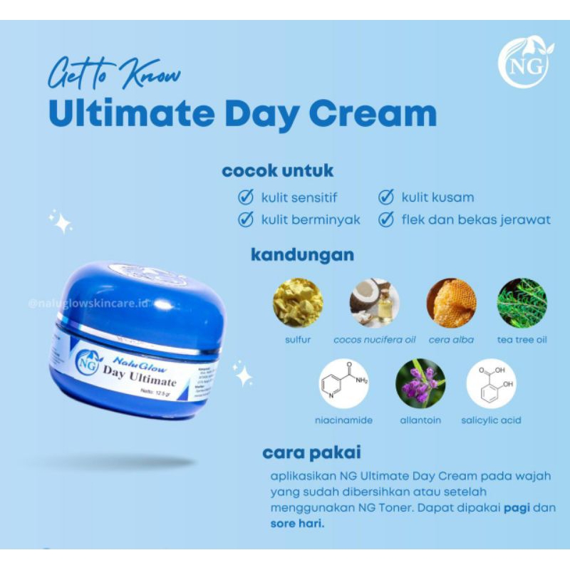 Nalu Glow Day Cream Ecer | NALUGLOW SKINCARE BPOM | WHITENING CREAM