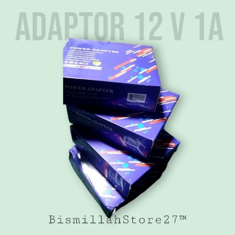 ADAPTOR 12V-1A LAMPU LED INDIKATOR, GRATIS JACK DC FEMALE