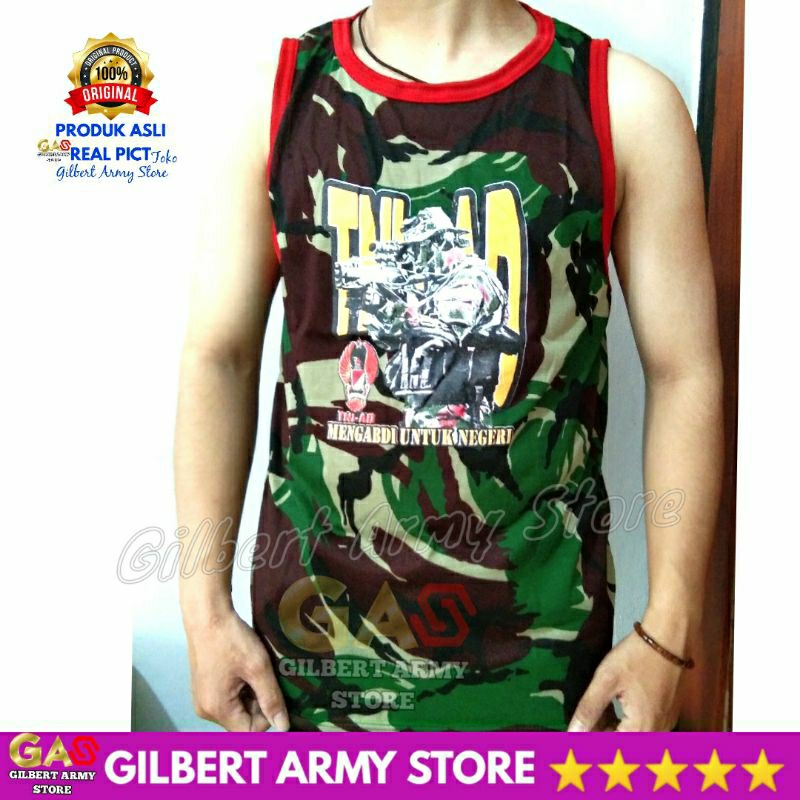 Singlet Loreng Pria Low Cut Malvinas TNI AD Gambar  GILBERT ARMY STORE Sniper Indonesia