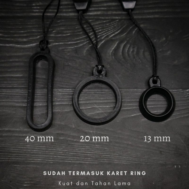 Karet O Ring Lanyard 13mm 20mm 40mm Elastis Kuat Tebal