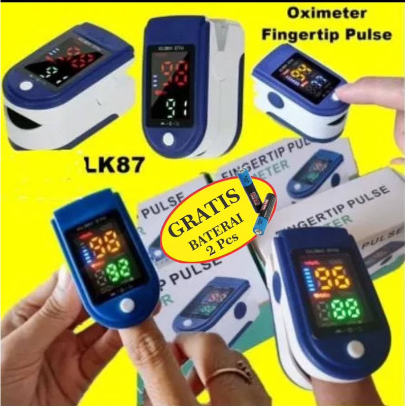 Pulse Oxymeter Free Batre  / Alat Ukur Kadar Oksigen Darah