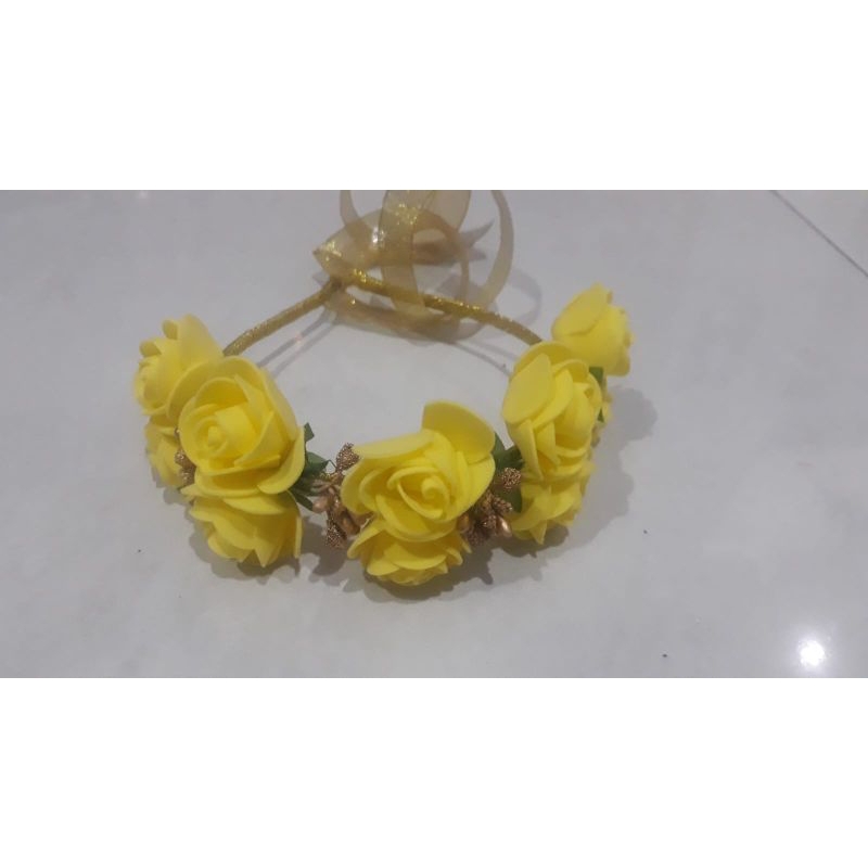 bando bunga kombinasi putik gula (mawar besar)