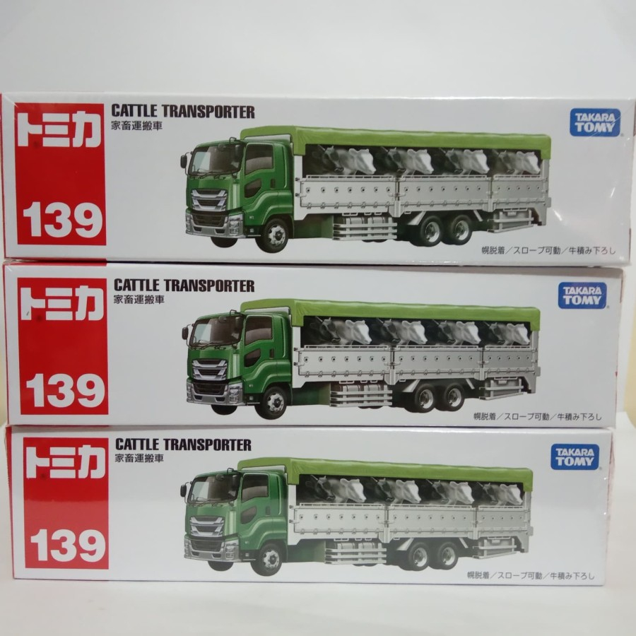 Tomica no 139 Cattle transporter truck Takara Tomy diecast truk sapi Miniatur Mobil Truk Mainan anak
