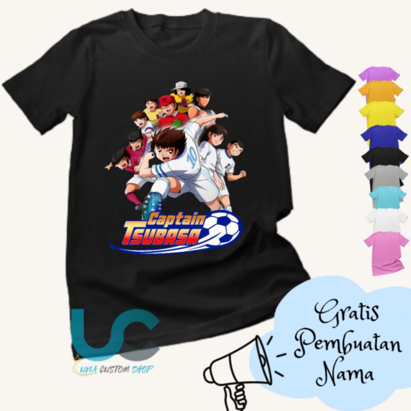 Kaos Anak Captain Tsubasa | Baju Anak Captain Tsubasa | Kaos Anak Sablon | Kaos Anak Custom Terbaru 