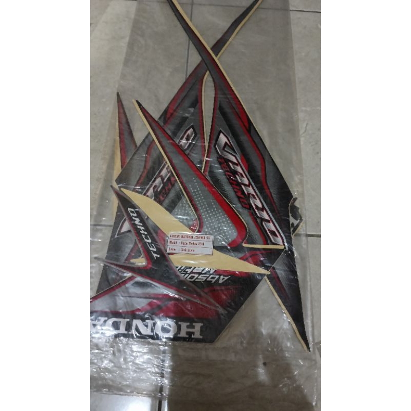 striping stiker Les body Honda Vario techno 110 2010 hitam