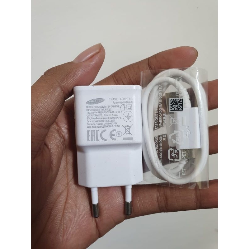 charger original bawaan hp Samsung 1'55A (micro) A6 A6+ A7 2018 dll