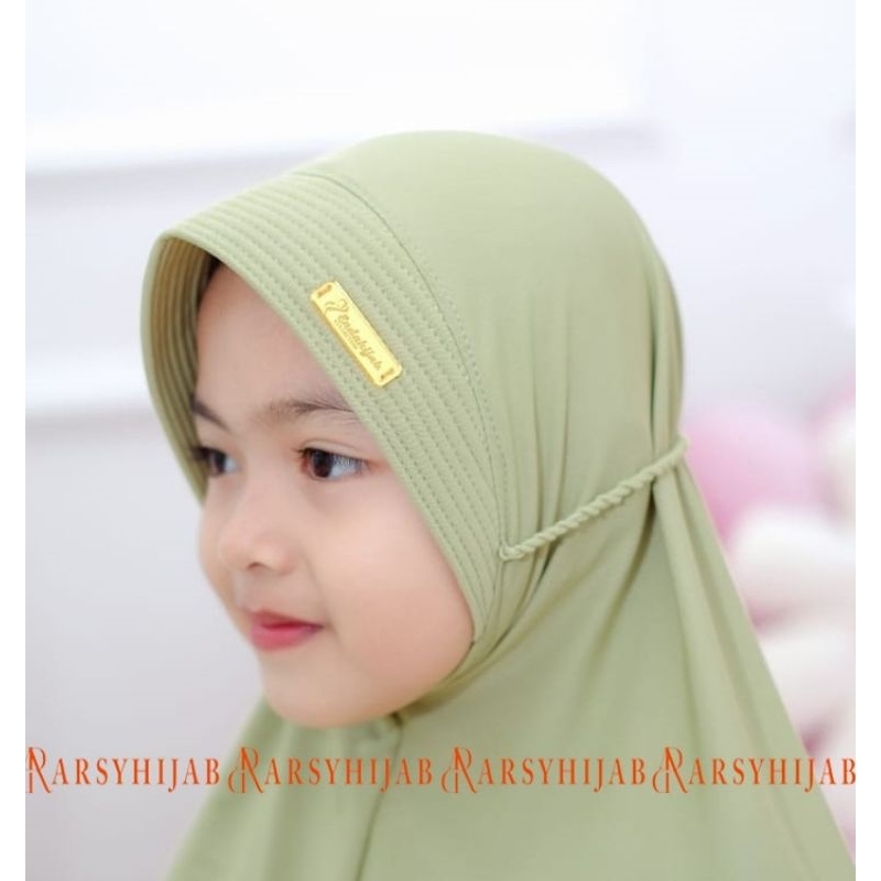 jilbab anak meira tk tali ropel / kerudung tk jersey premium 3-6thn