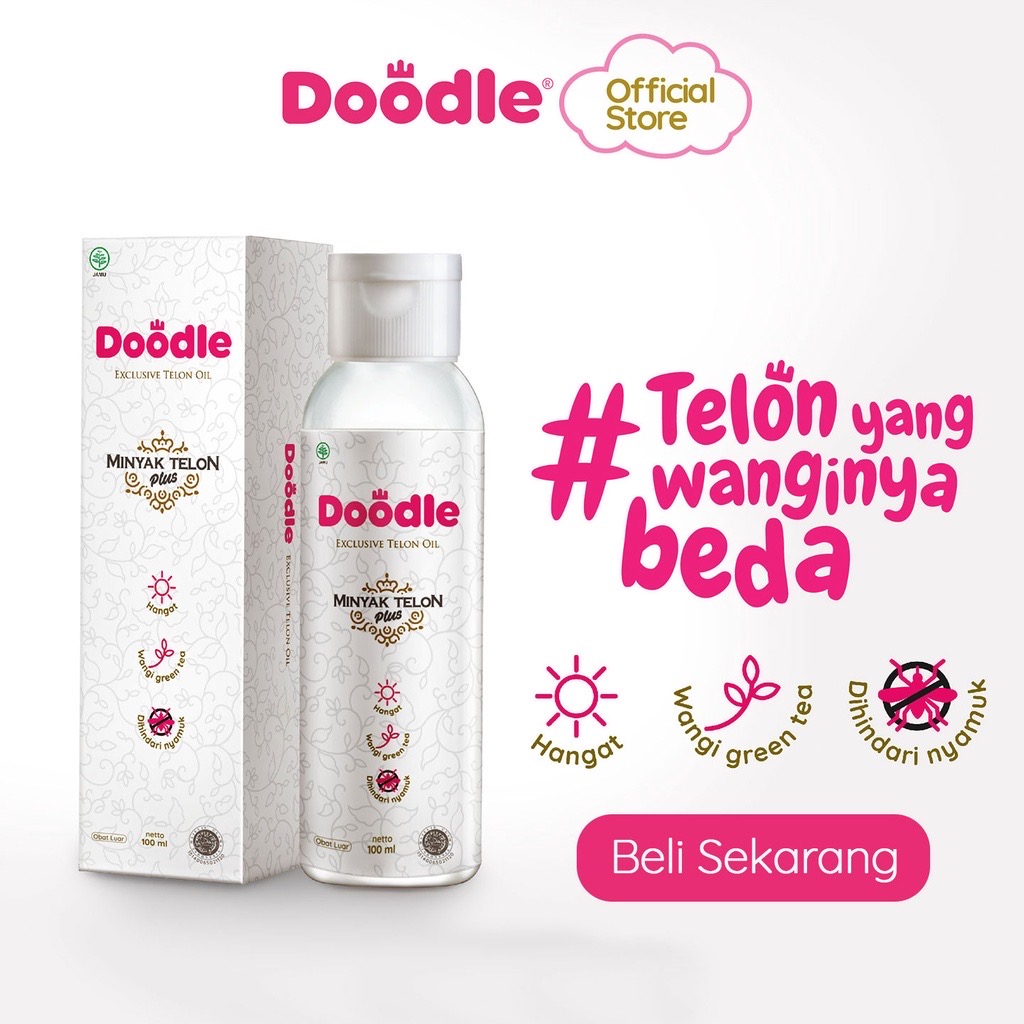 DOODLE Exclusive Telon Oil - Minyak Telon Bayi Anak - Anti Nyamuk - Wangi Green Tea