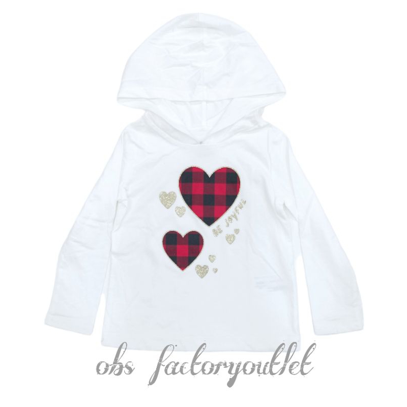 Kaos Hoodie Lengan Panjang Anak Perempuan Oshkosh