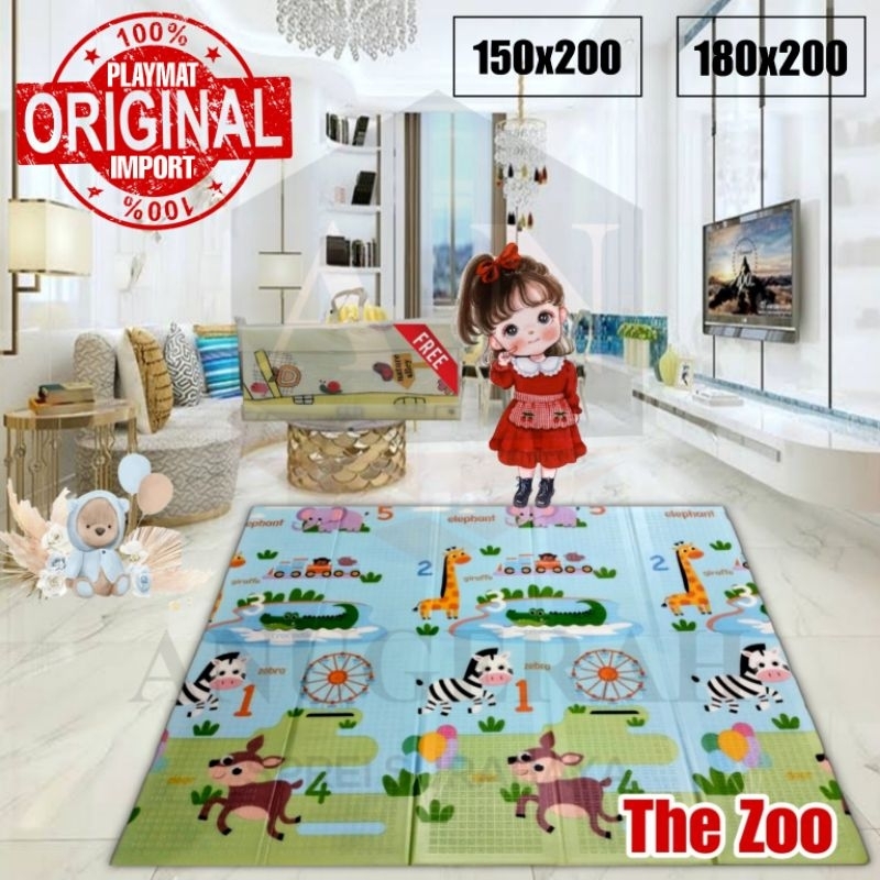 COD - PLAYMAT IMPORT PREMIUM ORIGINAL 180X200 150X200 TEBAL 8MM - FREE ZIPPER BAG - PLAYMAT IMPORT - BABY PLAYMAT - KADO - SOUVENIR