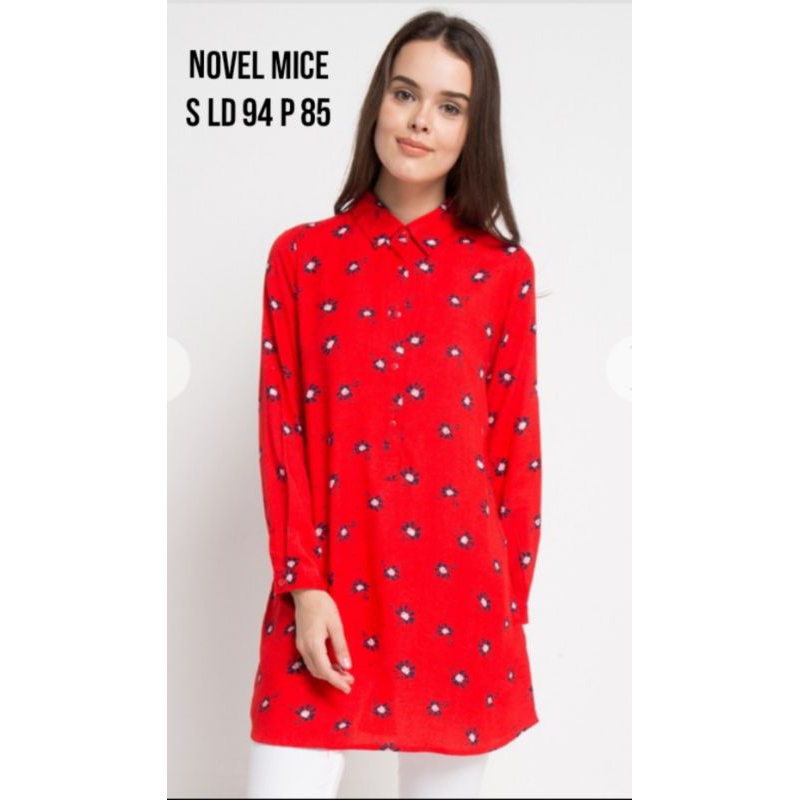 Sale Kemeja Tunik Wanita Remaja Dewasa Novel Mice
